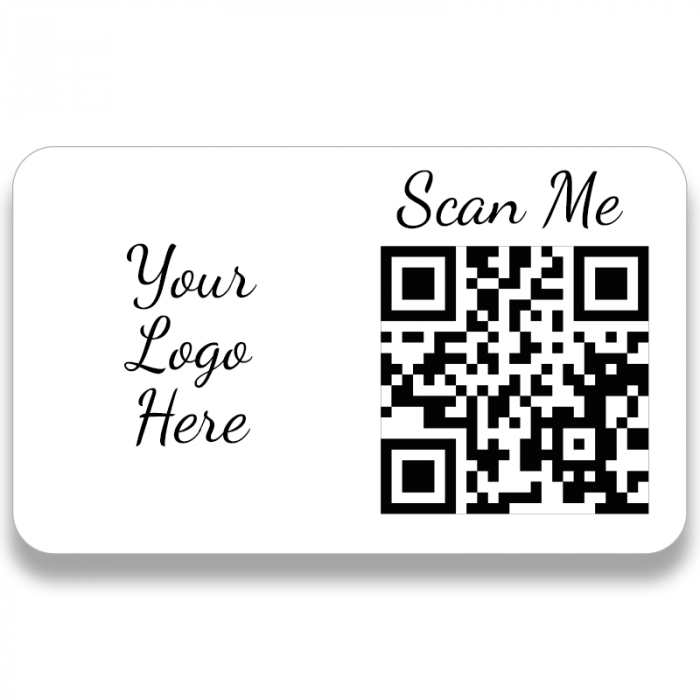 Labels Rectangle Premium White Gloss "QR Code & Logo" MLM Printer
